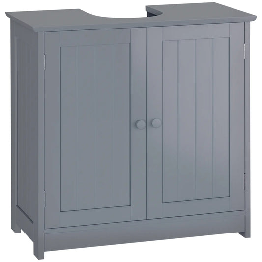 Under Sink Bathroom Cabinet, 2 Doors, Shelf, Grey Bathroom Cabinets Grey at Gallery Canada