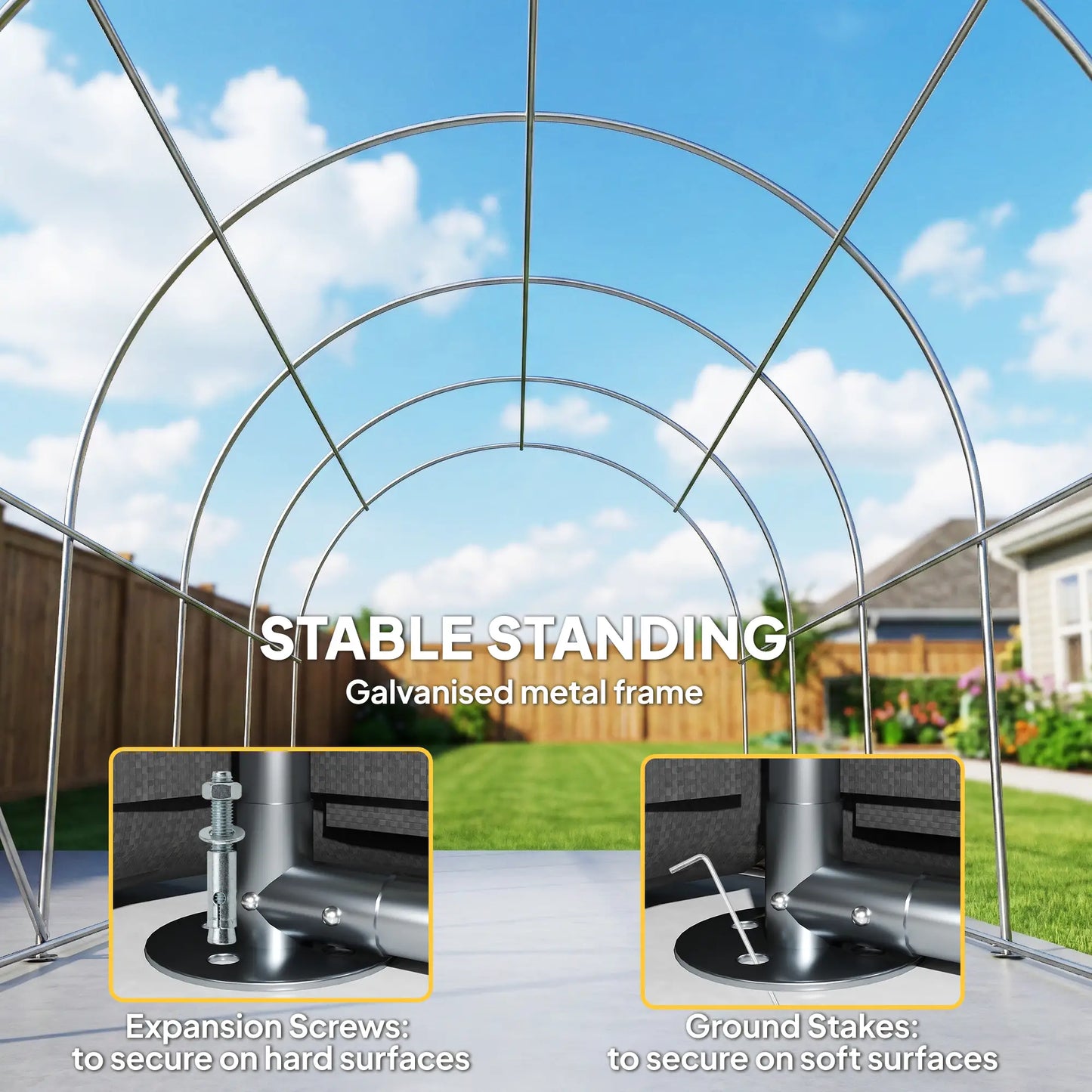 10' x 19' Heavy Duty Carport, Portable Garage Canopy Tent, Dark Grey Car Shelters at Gallery Canada
