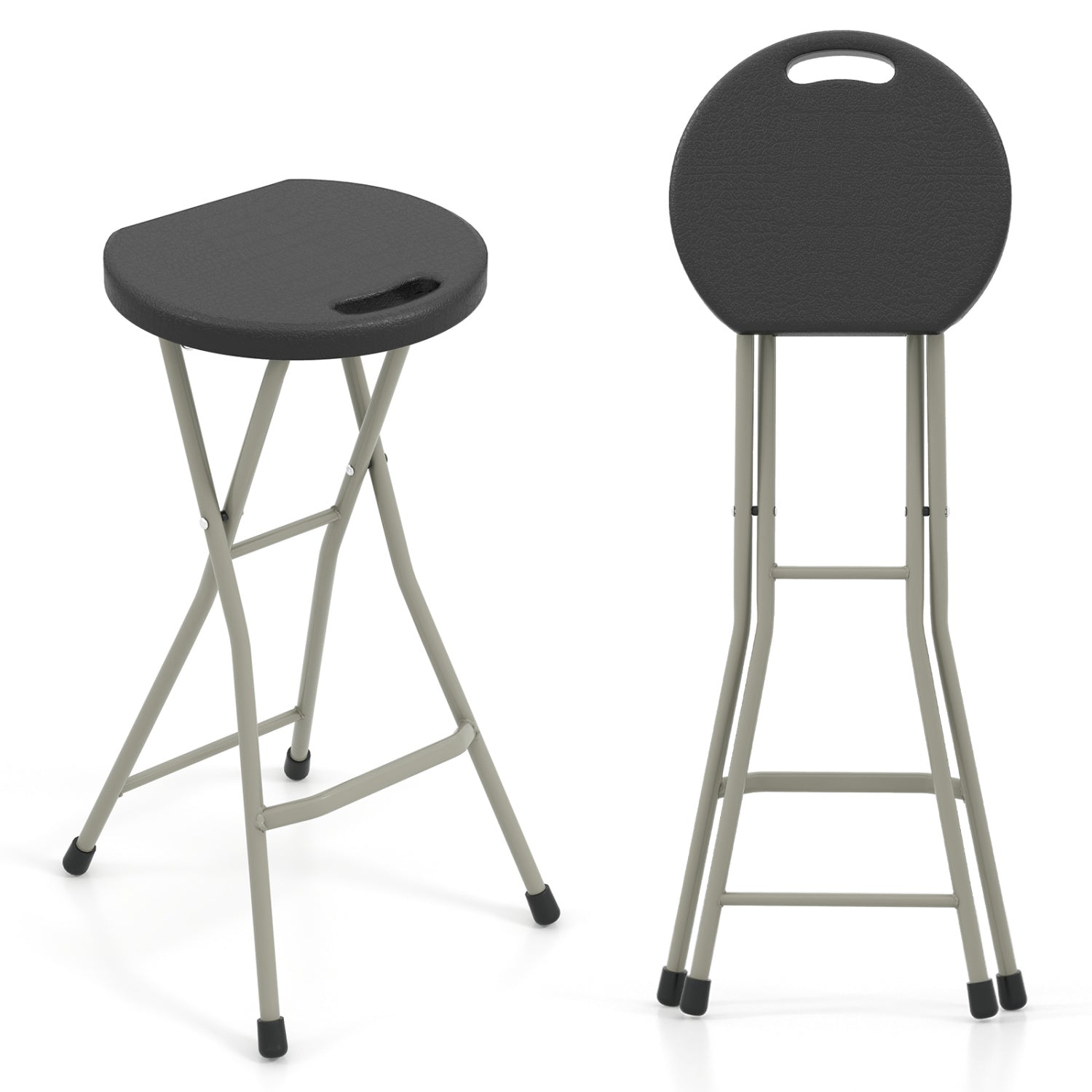 28 Inch Portable Folding Stool, 330lbs Sturdy Frame Patio Dining Chairs at Gallery Canada