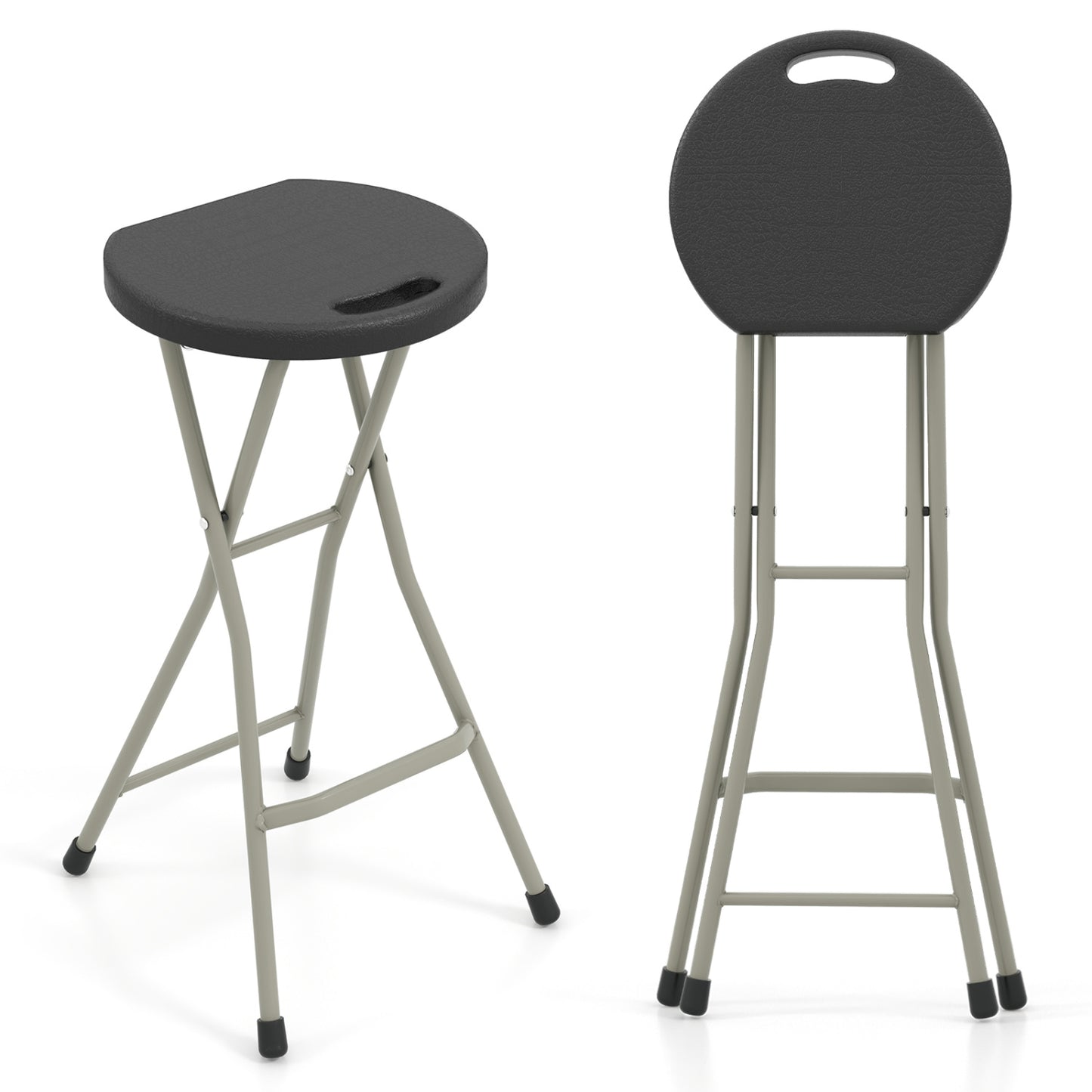 28 Inch Portable Folding Stool, 330lbs Sturdy Frame Patio Dining Chairs at Gallery Canada