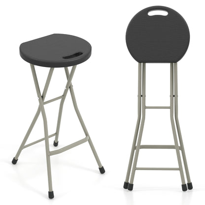 28 Inch Portable Folding Stool, 330lbs Sturdy Frame Patio Dining Chairs at Gallery Canada