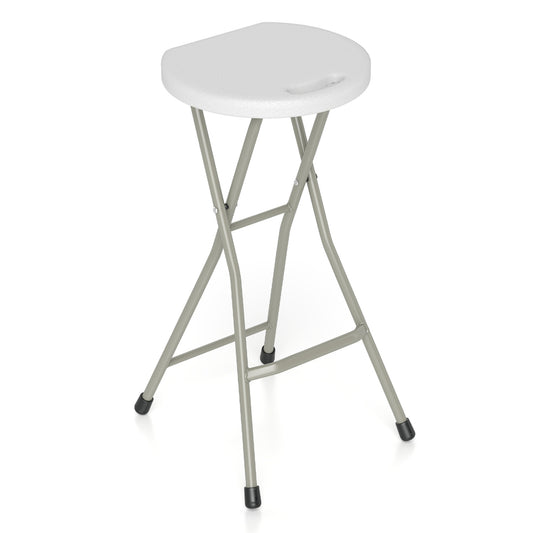 28 Inch Folding Patio Dining Chair, 330lbs Capacity, Set of 1 Patio Dining Chairs White at Gallery Canada