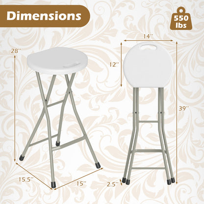 28 Inch Folding Patio Dining Chair, 330lbs Capacity, Set of 1