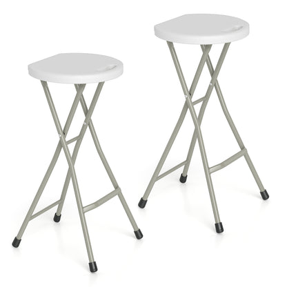 Tabourets pliants portables de 28 pouces, chaises de salle à manger de patio, ensemble de 2