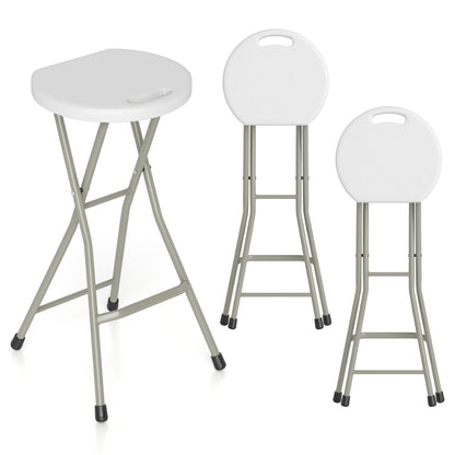 Tabourets pliants portables de 28 pouces, chaises de salle à manger de patio, ensemble de 2