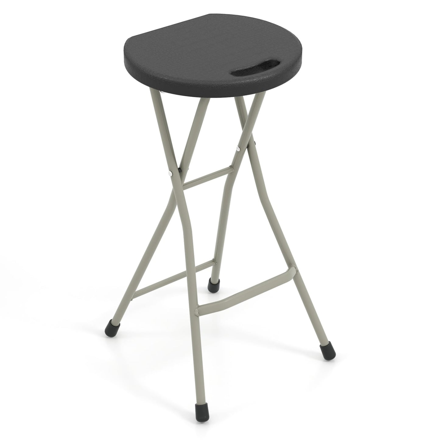 28 Inch Folding Stool, 330lbs Capacity, Sturdy Frame