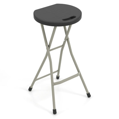 28 Inch Folding Stool, 330lbs Capacity, Sturdy Frame