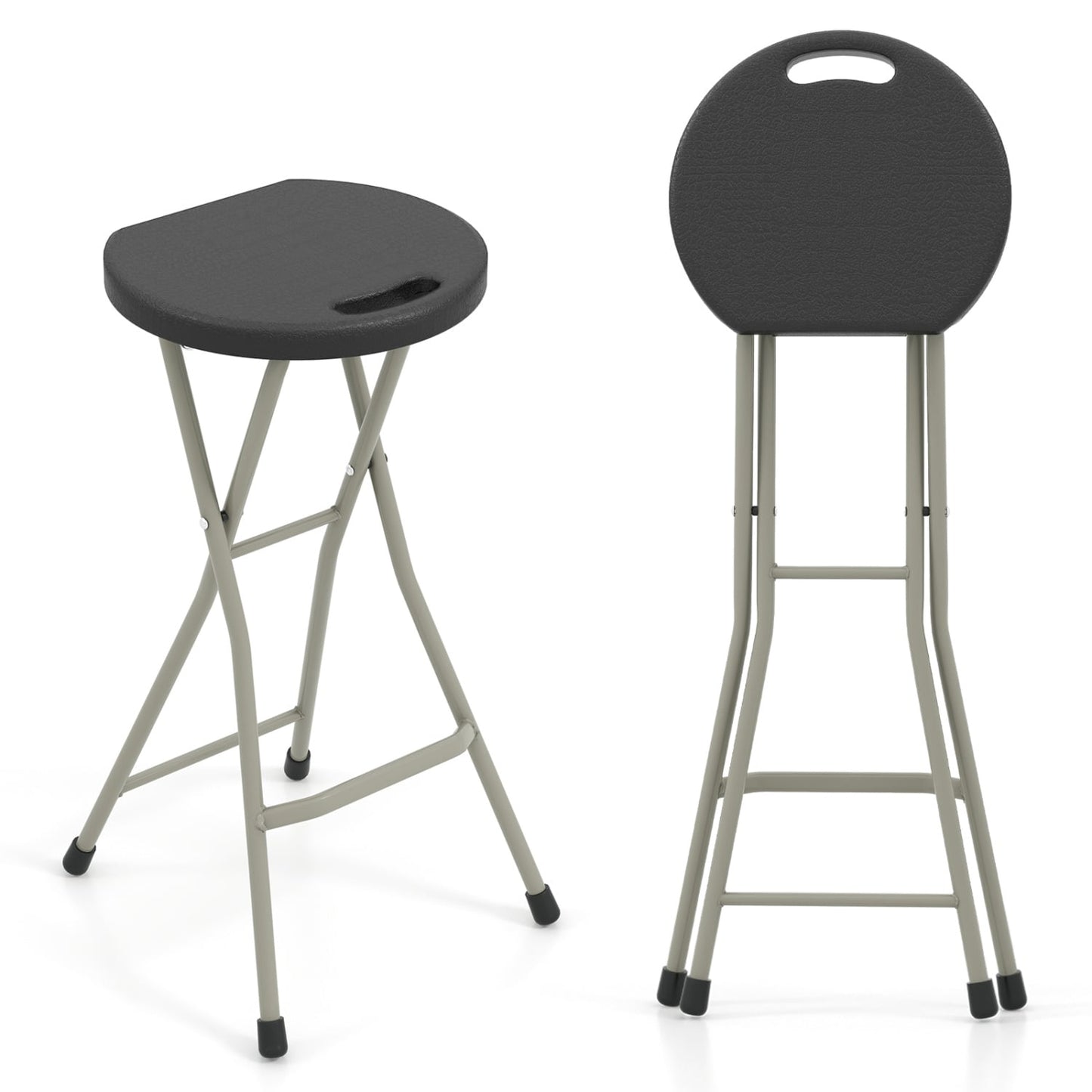 28 Inch Folding Stool, 330lbs Capacity, Sturdy Frame
