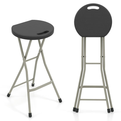 28 Inch Folding Stool, 330lbs Capacity, Sturdy Frame