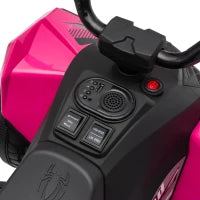 VTT pour enfants 12V, suspension arrière, 2,2 MPH, roues lumineuses, rouge