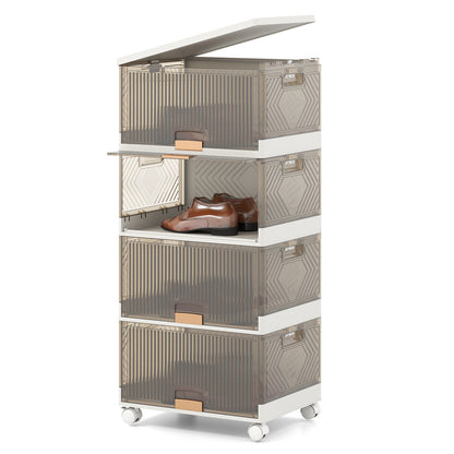 3/4/5/6-Cube Stackable Storage Bins with Detachable Wheels-4 Cube, White Shoe Racks & Storage Benches at Gallery Canada
