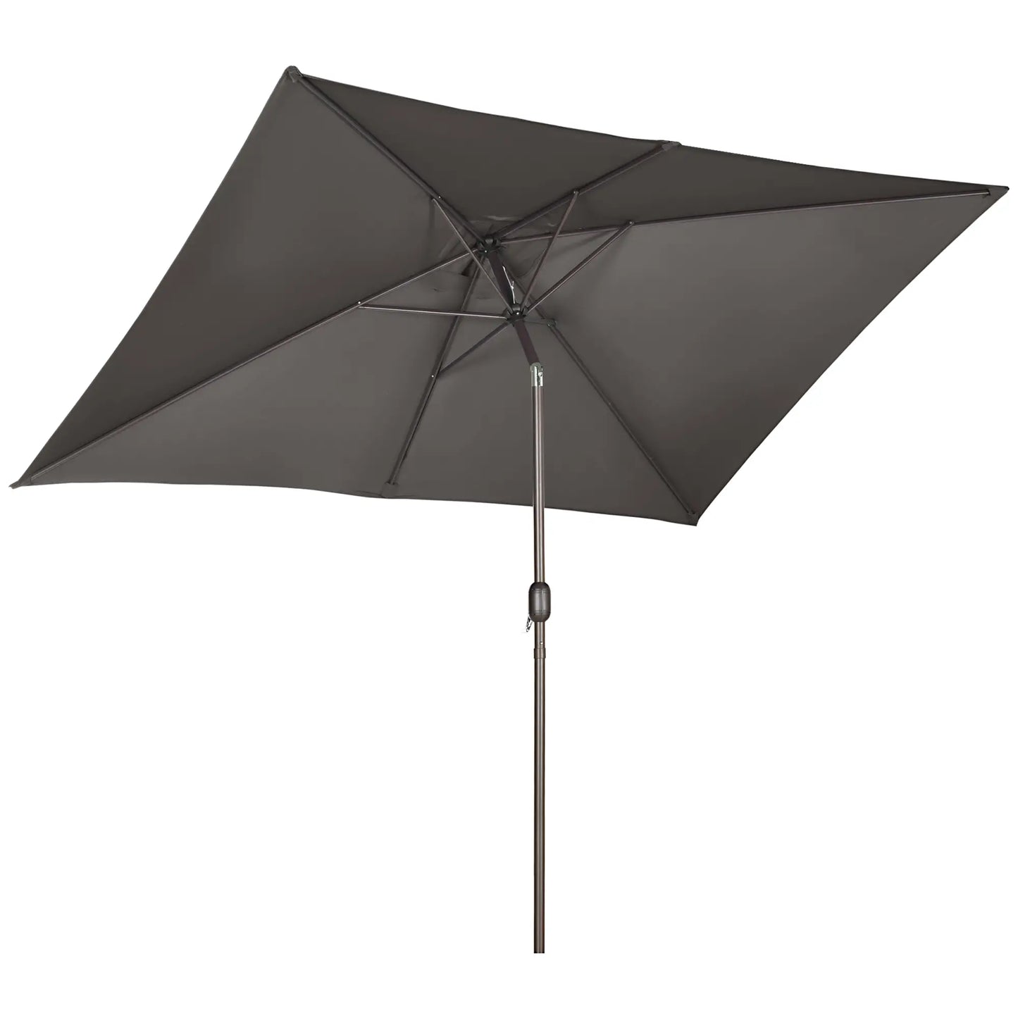 6.5x10ft Rectangle Patio Umbrella, Dark Grey Sun Umbrellas at Gallery Canada