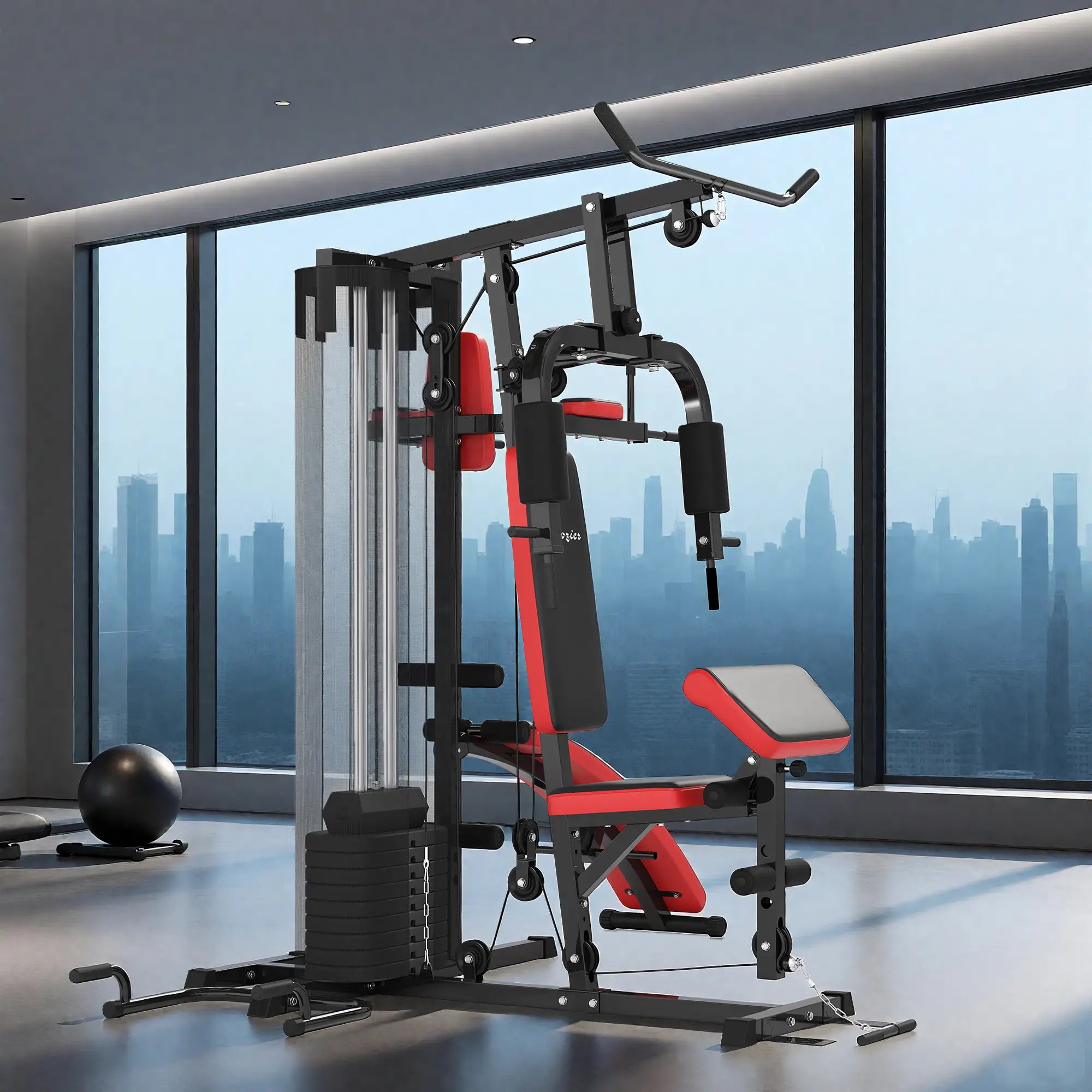 Home Gym Equipment, Workout Station with Bench, Push Up Stand, Dip Station, 99lbs Weights Power Towers at Gallery Canada