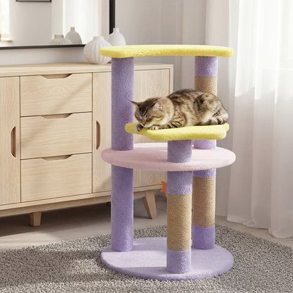 29 Inches Cute Modern Cat Tree with Star and Moon Shaped Platforms, Purple Cat Trees Condos & Scratchers at Gallery Canada
