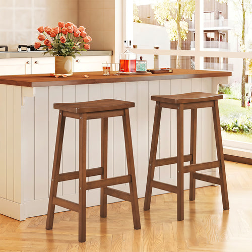 Set Of 2 Saddle-Seat Counter Stools, 29