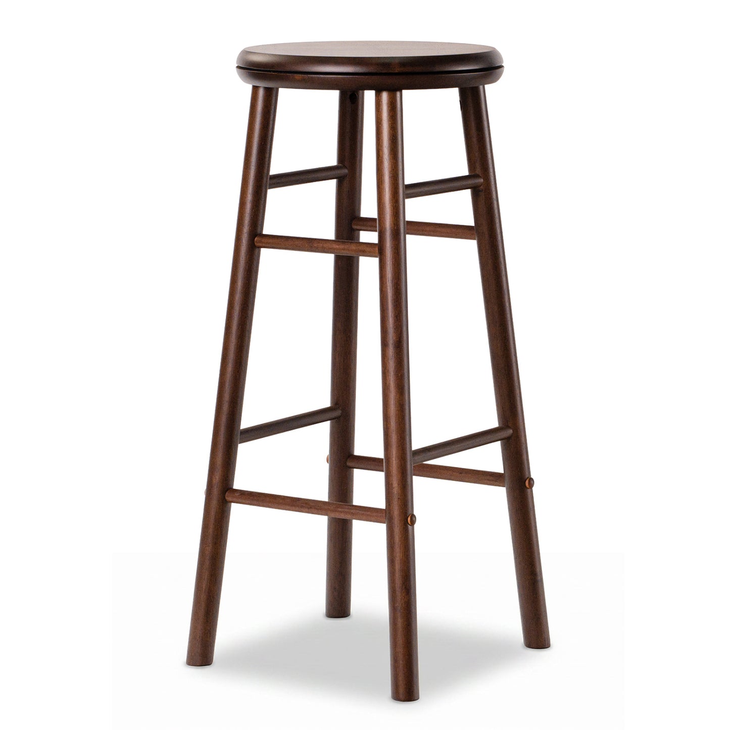 29" Swivel Bar Stools Set of 2, Walnut Bar Stools Walnut at Gallery Canada