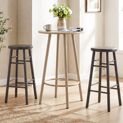 29" Swivel Bar Stools Set of 2, Gray Bar Stools at Gallery Canada
