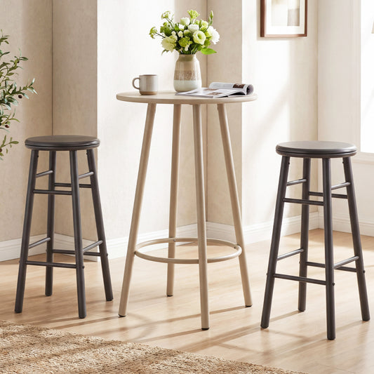 29" Swivel Bar Stools Set of 2, Gray Bar Stools Gray at Gallery Canada