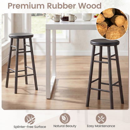 29" Swivel Bar Stools Set of 2, Gray Bar Stools at Gallery Canada