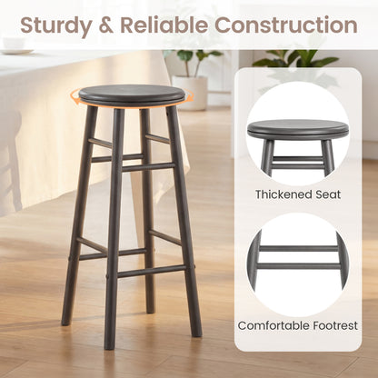 29" Swivel Bar Stools Set of 2, Gray Bar Stools at Gallery Canada