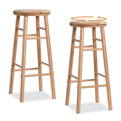 29" Swivel Bar Stools Set of 2, Natural Bar Stools at Gallery Canada
