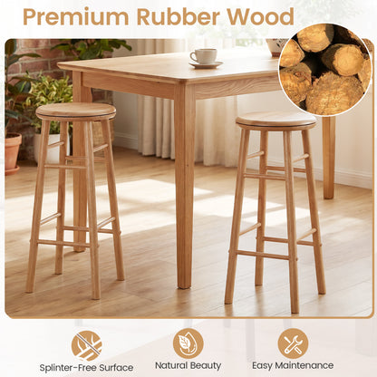 29" Swivel Bar Stools Set of 2, Natural Bar Stools at Gallery Canada