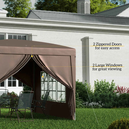 10'x10' Coffee Outdoor Pop Up Party Tent Wedding Gazebo Pop Up Canopies at Gallery Canada