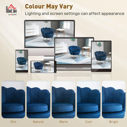 Modern Accent Chair, Velvet Fabric, Gold Metal Legs, Blue Accent Chairs at Gallery Canada
