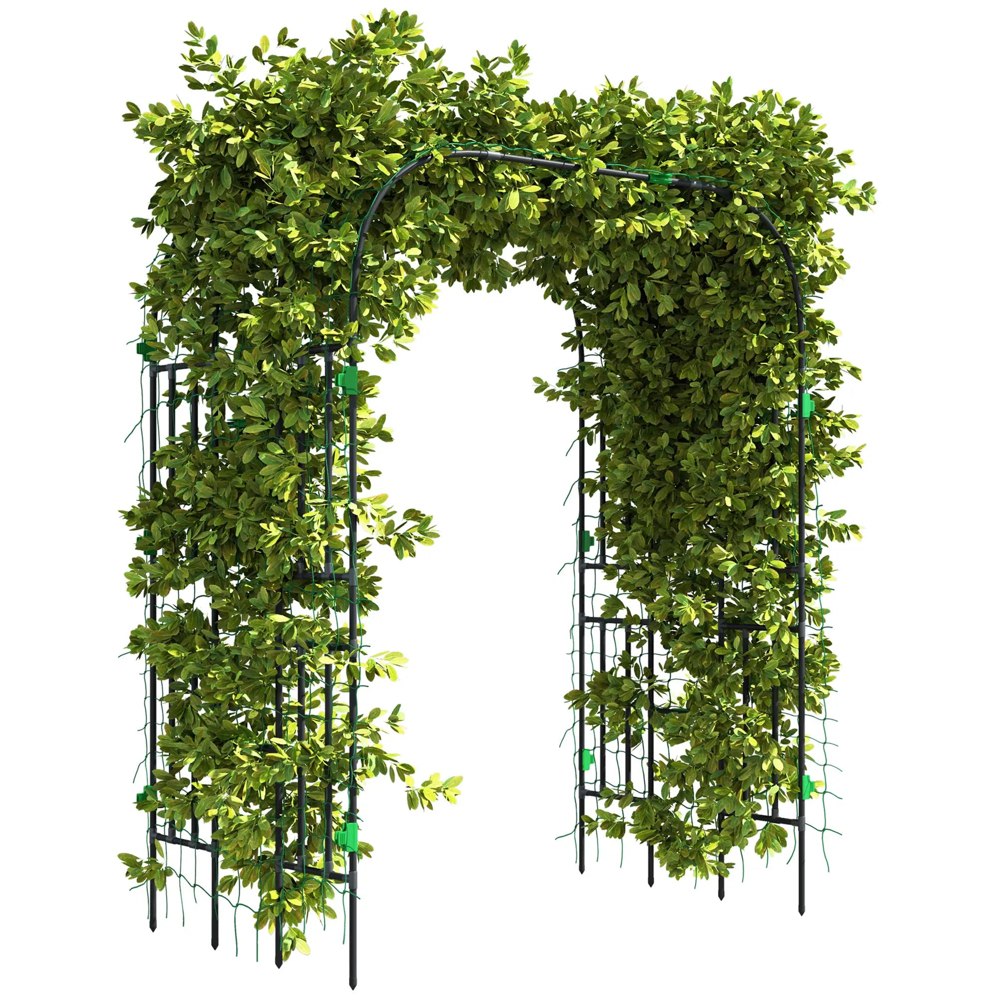 Arched Garden Trellis, 8 FT Tall Metal Plant Support with Netting Plant Stands at Gallery Canada