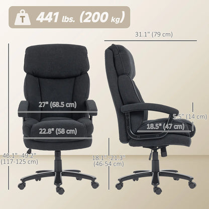 Heavy Duty Executive Office Chair, 450 lbs, Black Executive & Manager Chairs at Gallery Canada