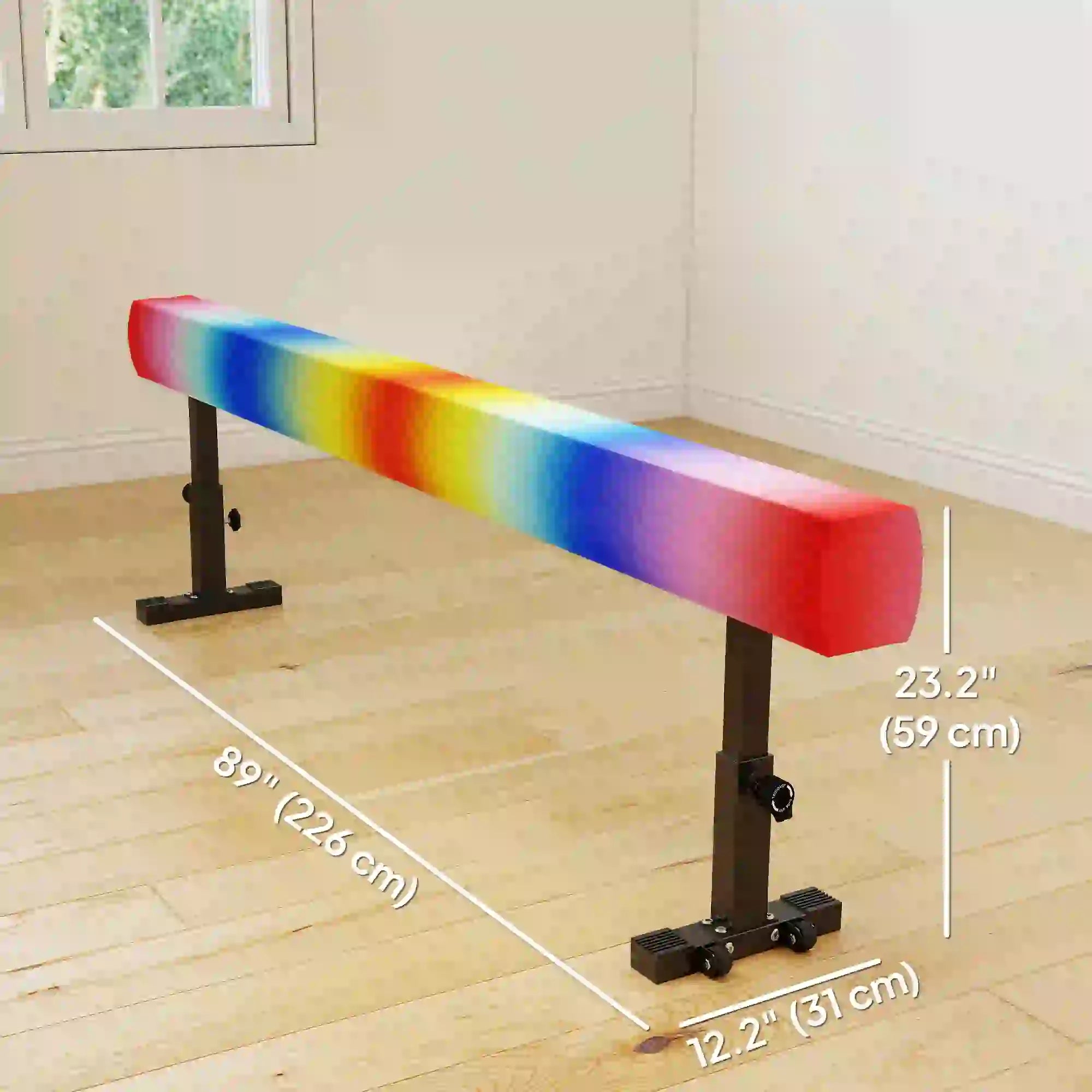 7.5ft Adjustable Gymnastics Balance Beam With Wheels, Training Equipment Gymnastics Mats at Gallery Canada