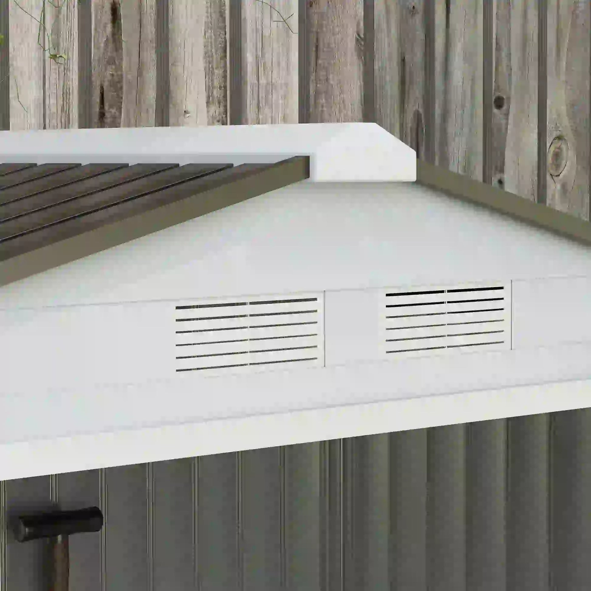 7' x 4' x 6' Garden Storage Shed, Metal Tool House, Silver Sheds at Gallery Canada