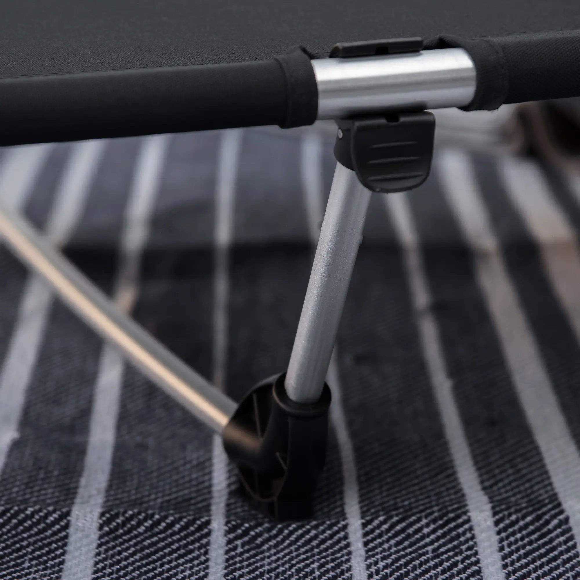 Lightweight Camping Cot, Aluminium Portable Folding Bed w/ Strong Support 331 lbs and Carry Bag for Camping, Black Camping Cots at Gallery Canada