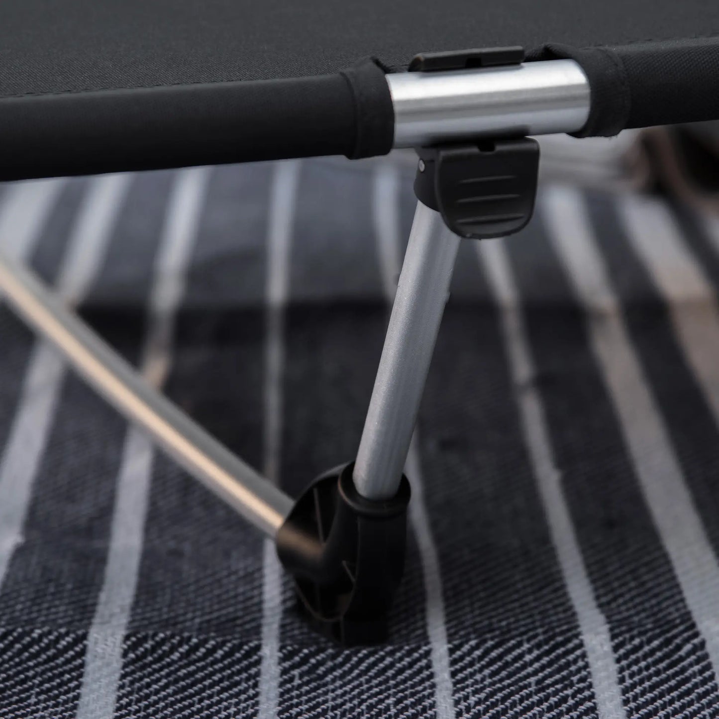 Lightweight Camping Cot, Aluminium Portable Folding Bed w/ Strong Support 331 lbs and Carry Bag for Camping, Black Camping Cots at Gallery Canada