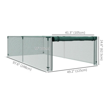 8.1' x 4.1' Plant Protection Cage, Zipper Roll-Up Door, Galvanised Steel Frame Greenhouses at Gallery Canada