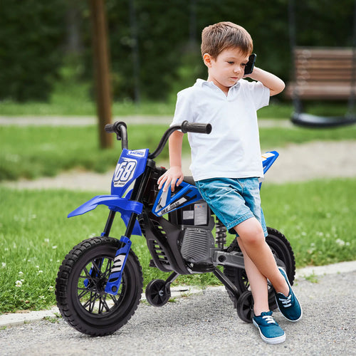 12V Kids Dirt Bike, Electric Motorcycle, Blue