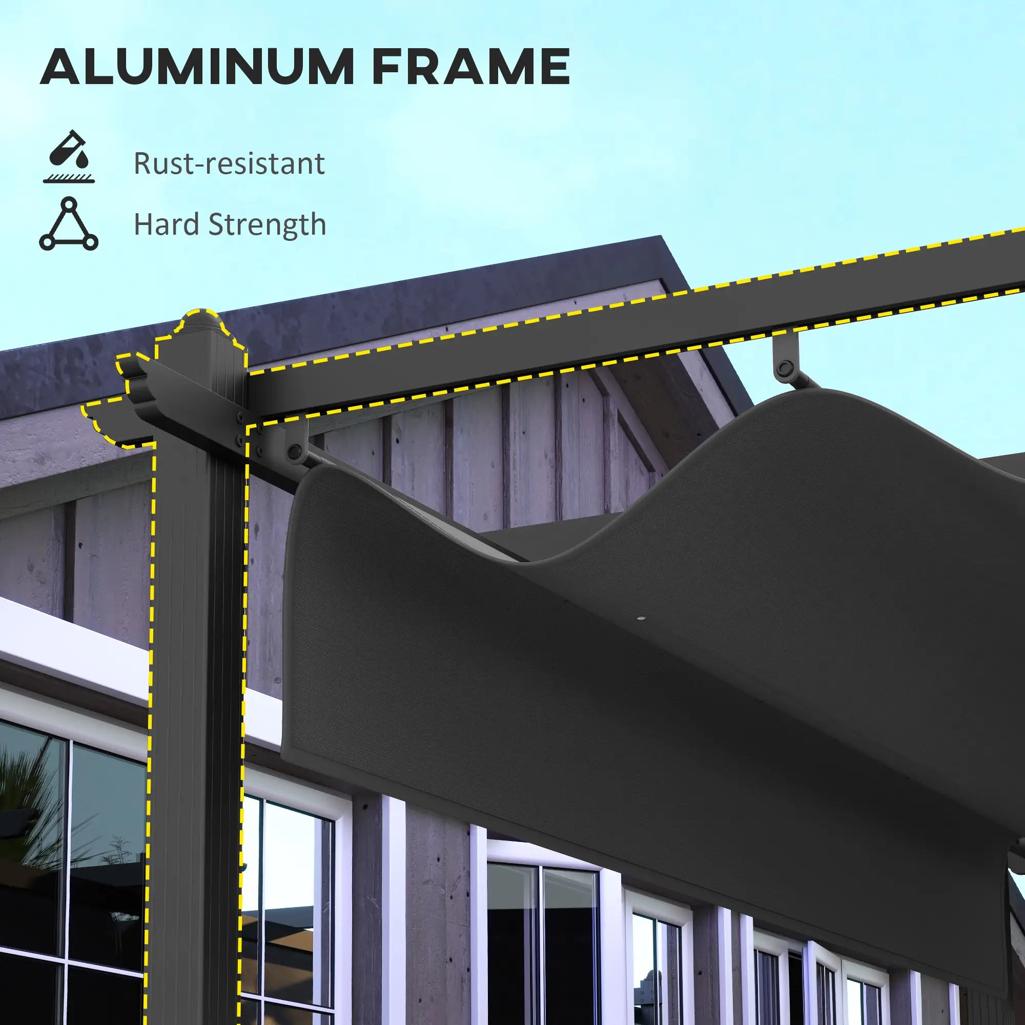 11.7' x 19.6' Retractable Pergola Canopy, For Grill, Patio, Garden, Aluminum Pergolas at Gallery Canada