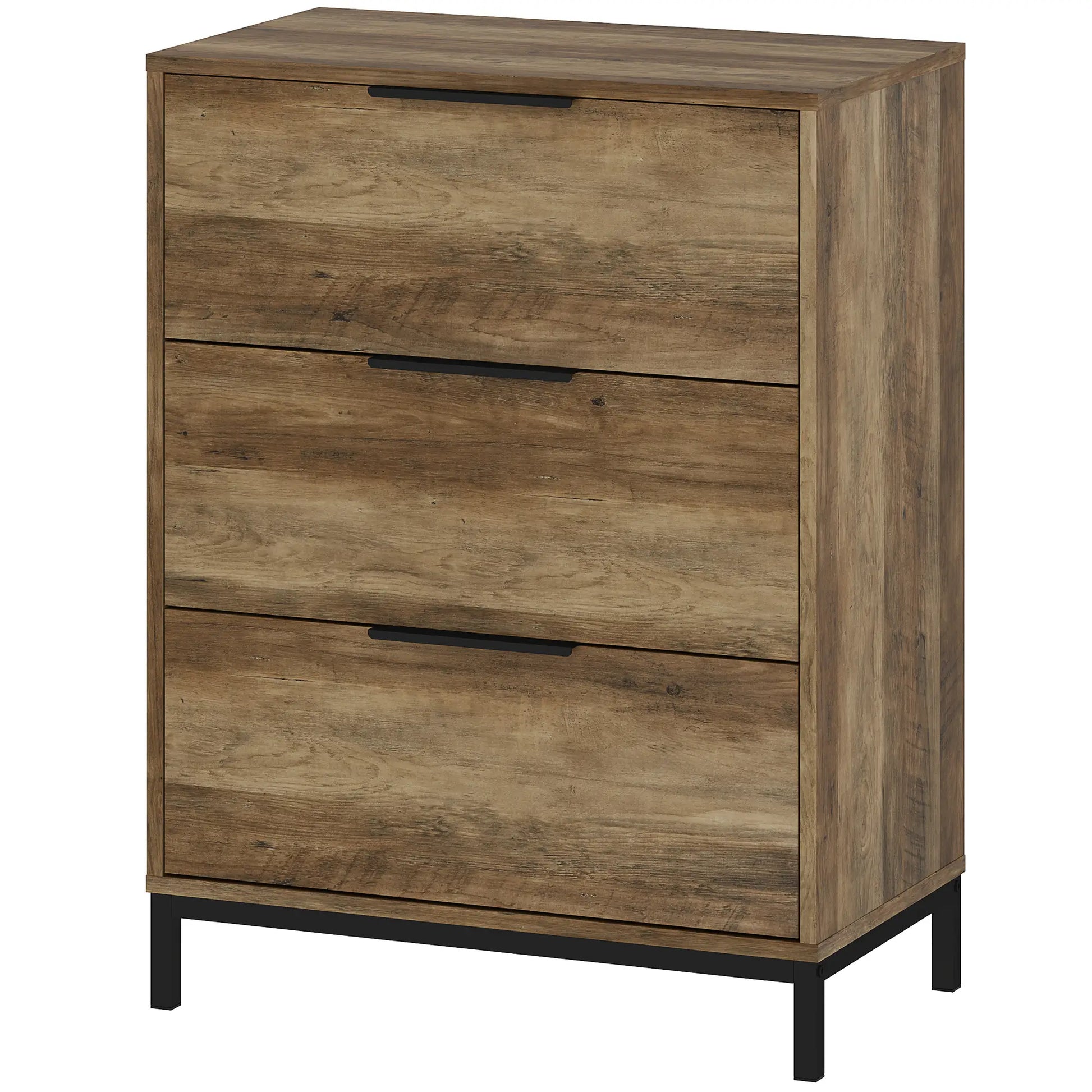 3 Drawer Dresser Tower, Chest for Bedroom, Hallway, Natural Storage Cabinets Natural at Gallery Canada