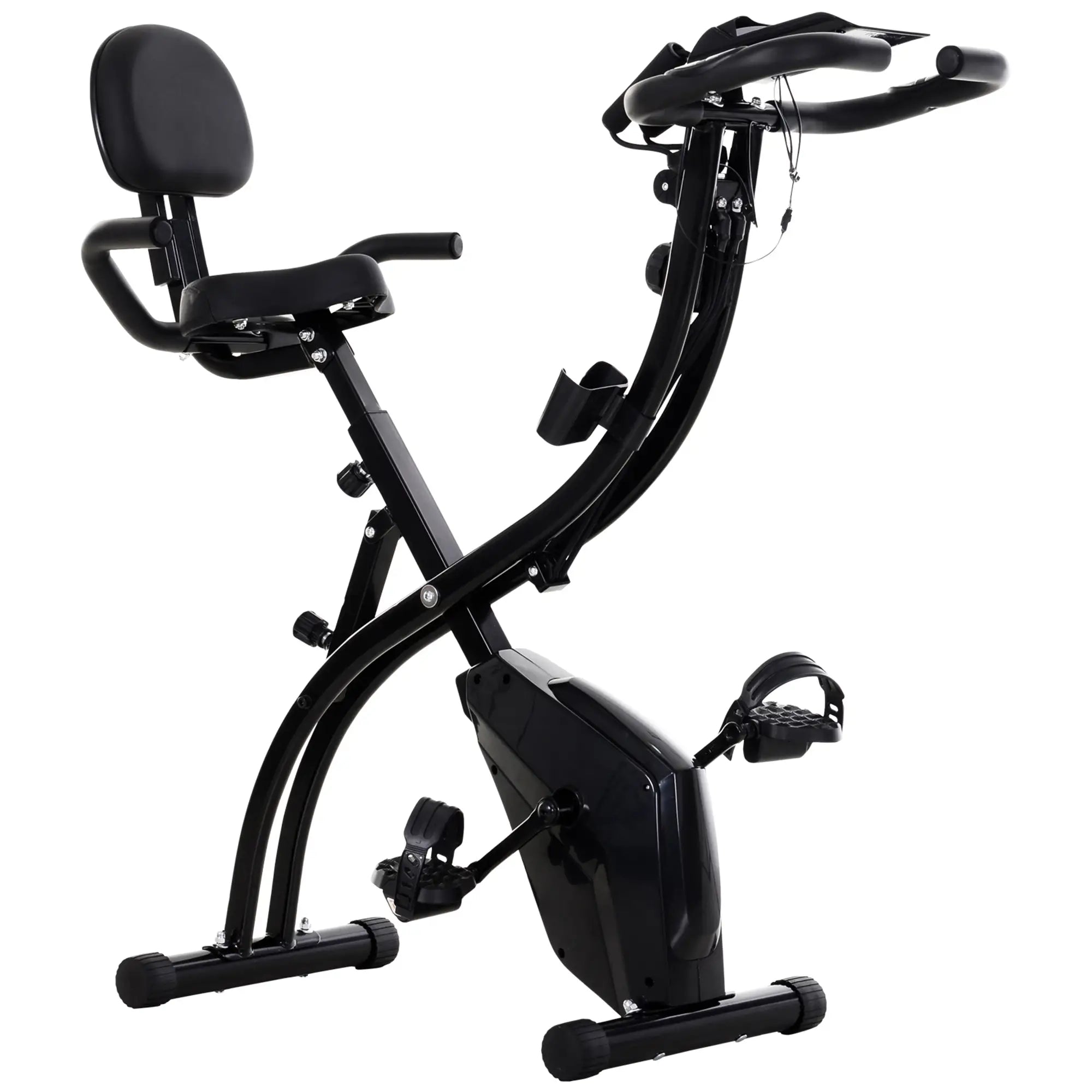 Folding Exercise Bike, 8-Level Magnetic Resistance, Adjustable Seat, Black Exercise & Stationary Bikes at Gallery Canada
