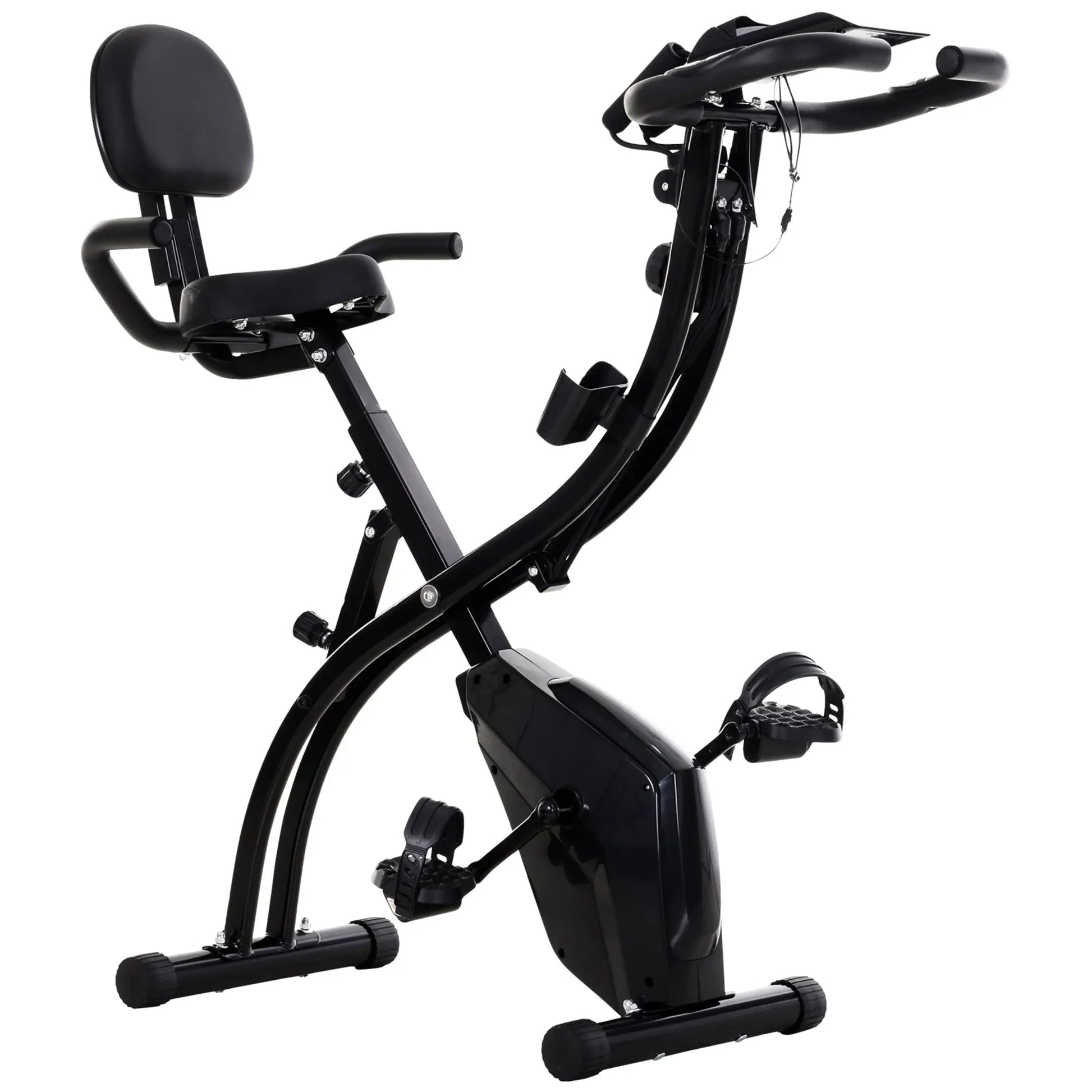 Folding Exercise Bike, 8-Level Magnetic Resistance, Adjustable Seat, Black Exercise & Stationary Bikes at Gallery Canada