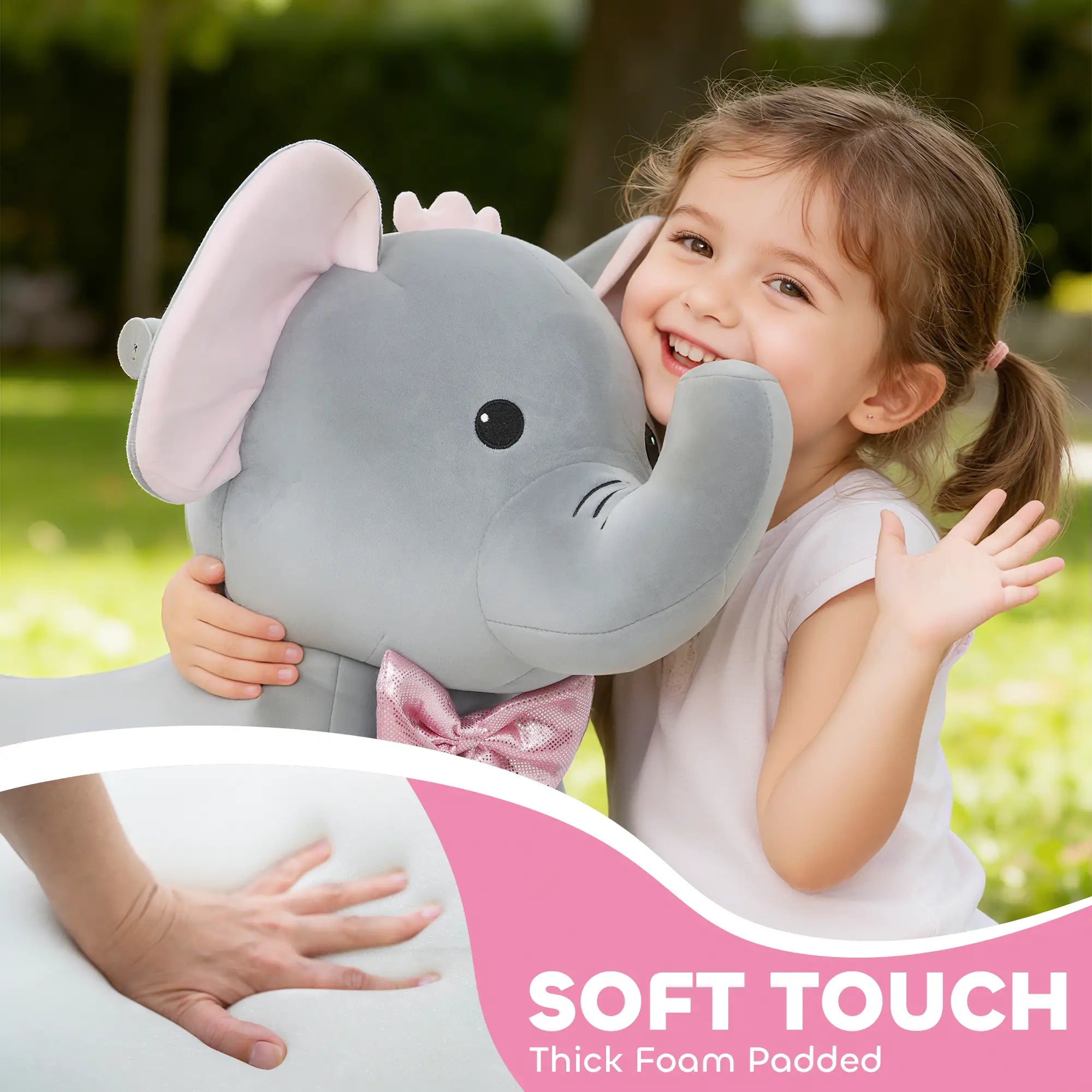 6V Kids Ride On Toy, Horse Elephant, Music, Soft Touch, Silent PU Wheels, For 1.5-5 Years Rocking Horses at Gallery Canada