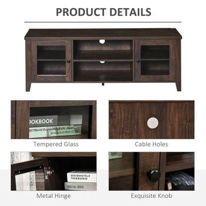 Fireplace TV Stand for 60 Inch TVs, Wood Cabinet with Storage Doors TV Stands at Gallery Canada