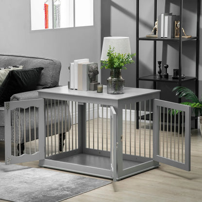 Dog Crate Furniture, Three Doors, Locks, Indoor, Medium, Grey Houses, Kennels & Pens at Gallery Canada
