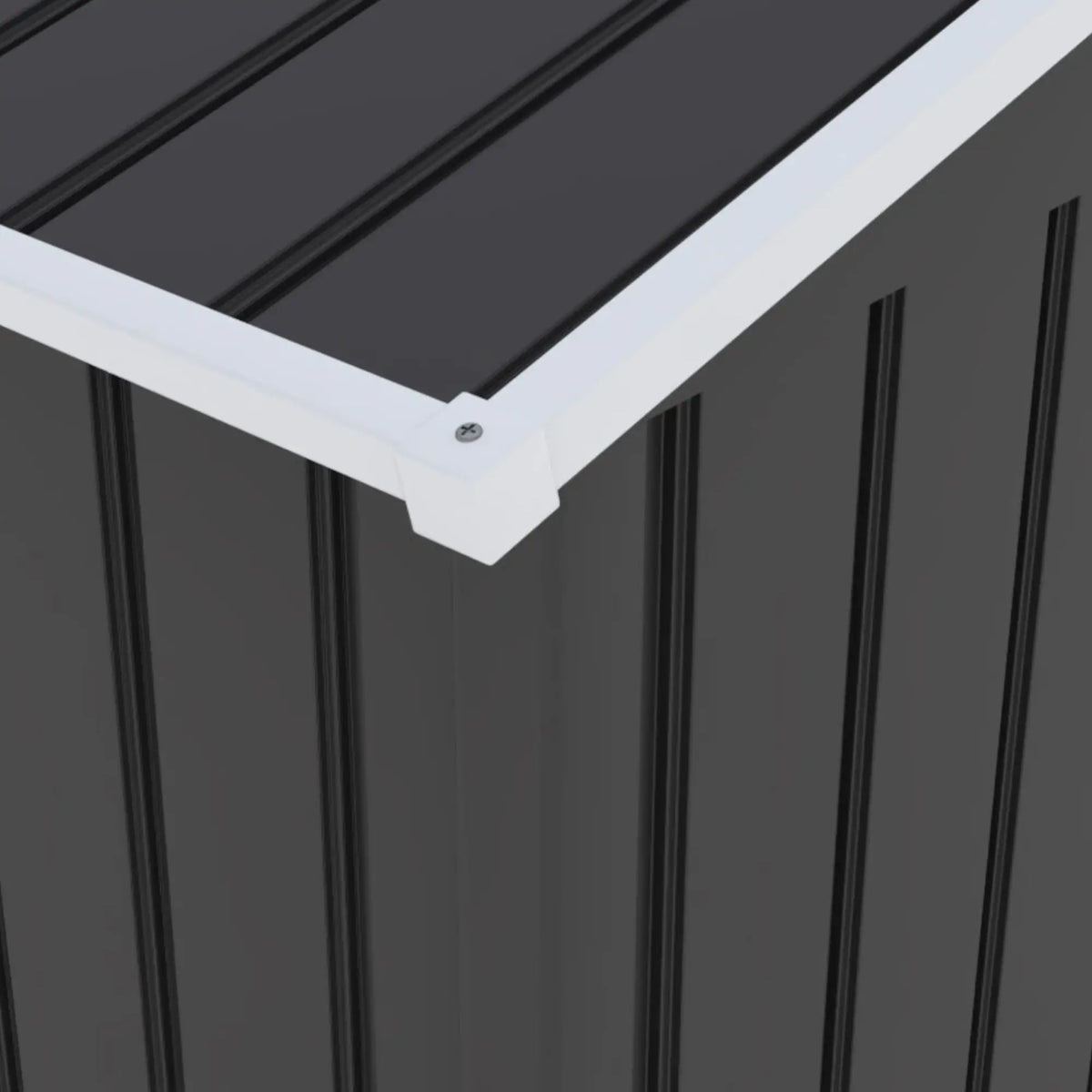 Abri de jardin en métal 8 x 6 pieds, gris foncé