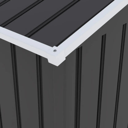 Abri de jardin en métal 8 x 6 pieds, gris foncé