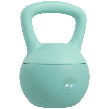 13 lb Soft Kettlebell, Sand Filled Weight w/ Grip Handle, Kettlebell Weight for Full Body Workout, Green