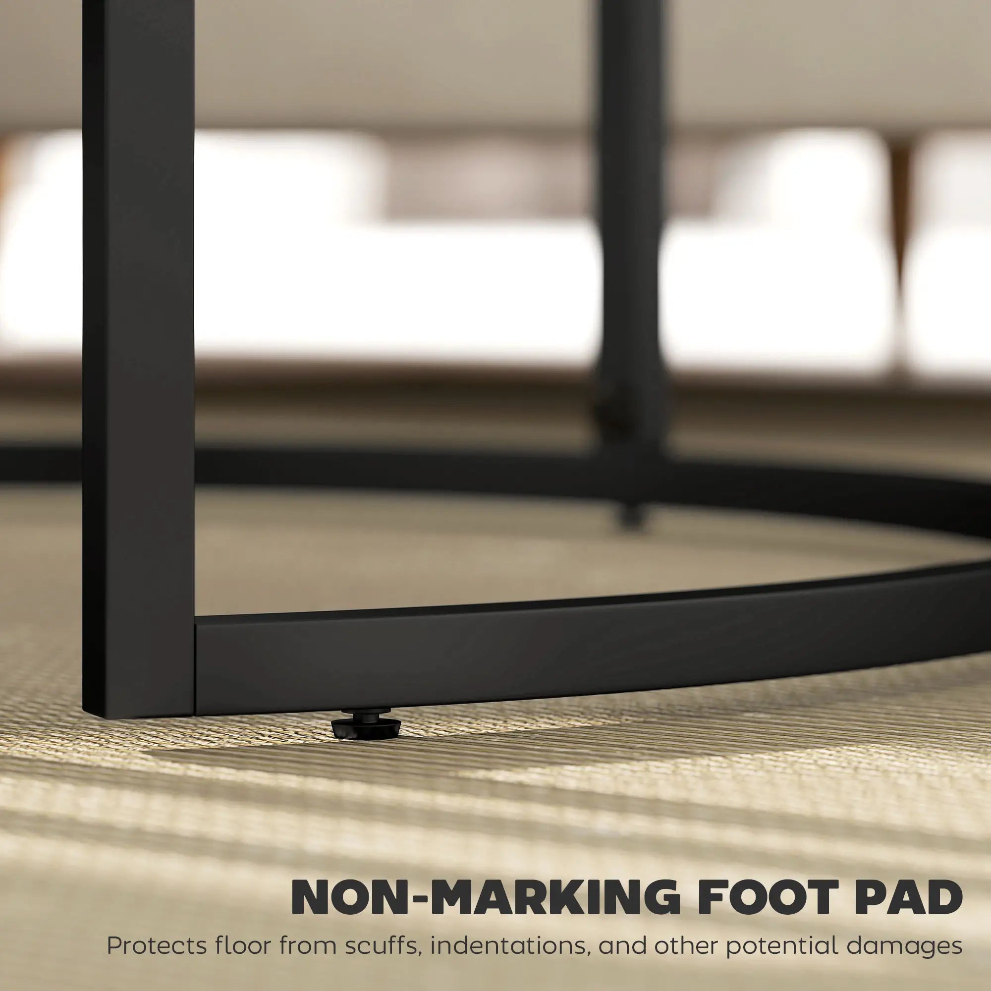 Modern Coffee Table Set of 2, Nesting Side Tables, Metal Base, Grey Coffee Tables at Gallery Canada