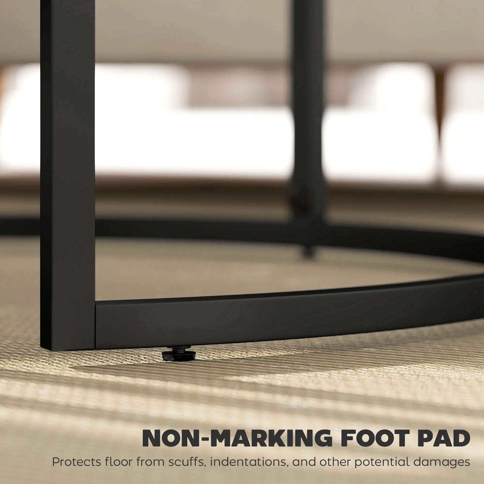 Modern Coffee Table Set of 2, Nesting Side Tables, Metal Base, Grey Coffee Tables at Gallery Canada