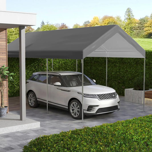 10 x 20ft Carport Canopy, UV Resistant, Dark Grey Gazebo Canopy Replacement Dark Grey at Gallery Canada