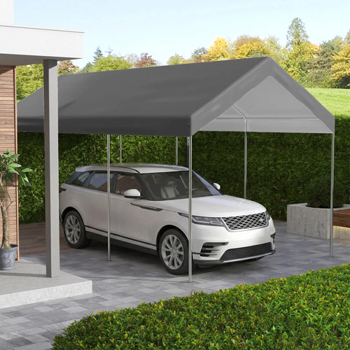 10 x 20ft Carport Canopy, UV Resistant, Dark Grey